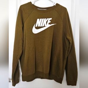 Nike Sweatshirt, Ladies, Olive Green XL